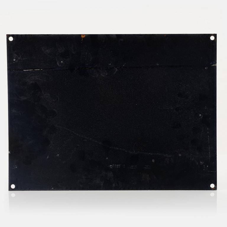 Bror Marklund, enamel on metal.