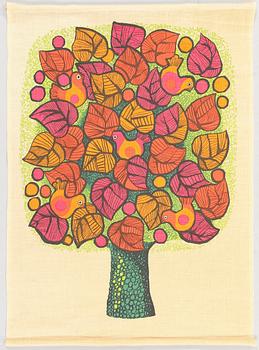 BODIL WALLMAN, väggtextil, Design Lini of Sweden, 1960/70-tal.