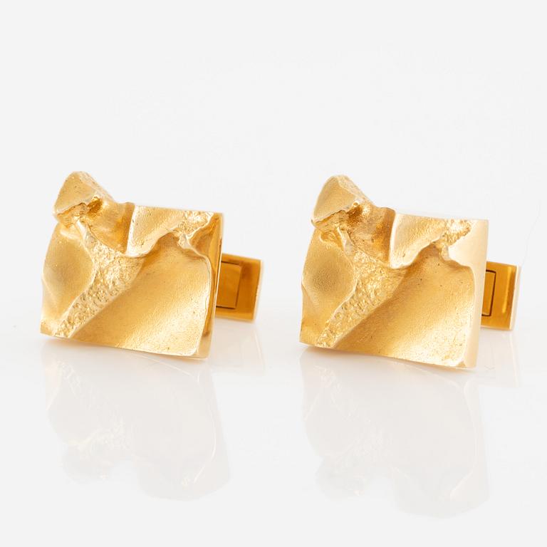 Lapponia, a pair of cufflinks, 18K gold, Finland 1976.