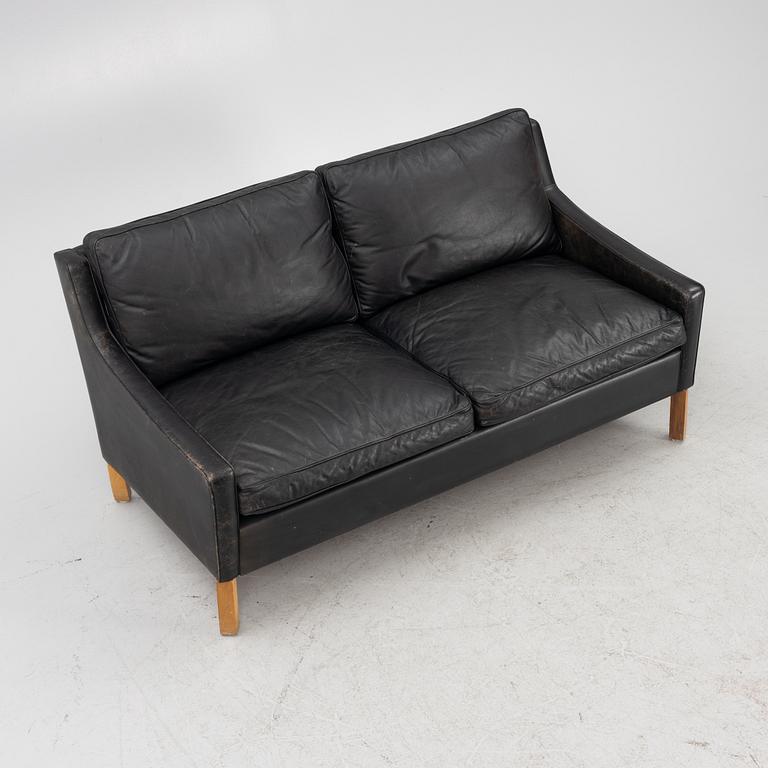 Ib Kofod Larsen, a leather sofa, OPE, Jönköping, Sweden, 1960's.