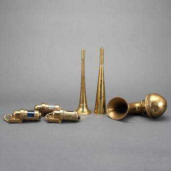 MISTLURAR samt LANTERNOR, 6 delar (3+3), 1900-tal.