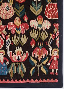 Åkdyna, "Urnor och par", flamskväv, ca 110 x 53 cm (med montering 115 x 57 cm), omkring 1800-1825.
