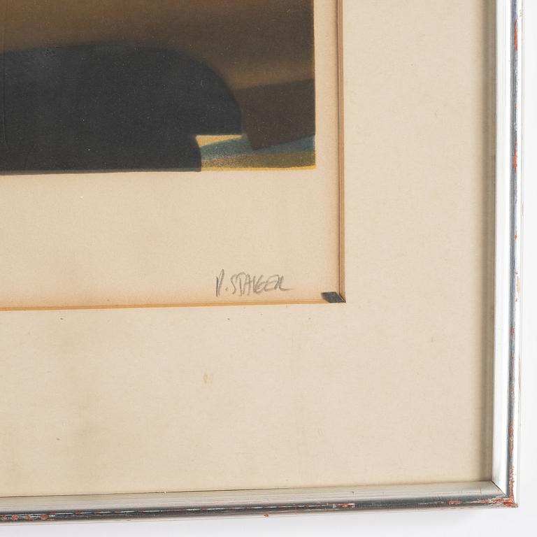 Paul Staiger, lithograph in color, signed and numbered 164/300.