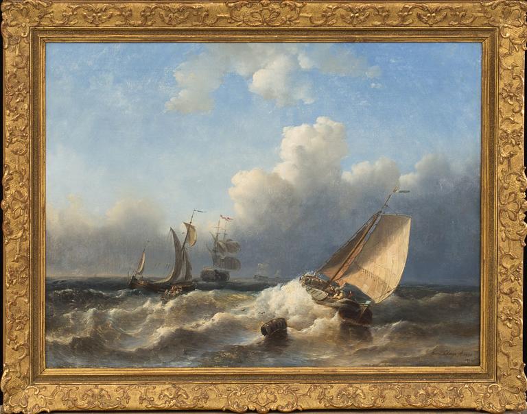 HENRI ADOLPHE SCHAEP, oil on canvas, signed and dated 1856.