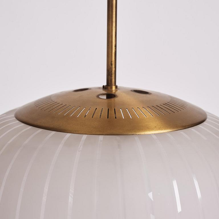 Asea, a pair of large ceiling lamps model "3020, Reaktor", 1940s-50s.