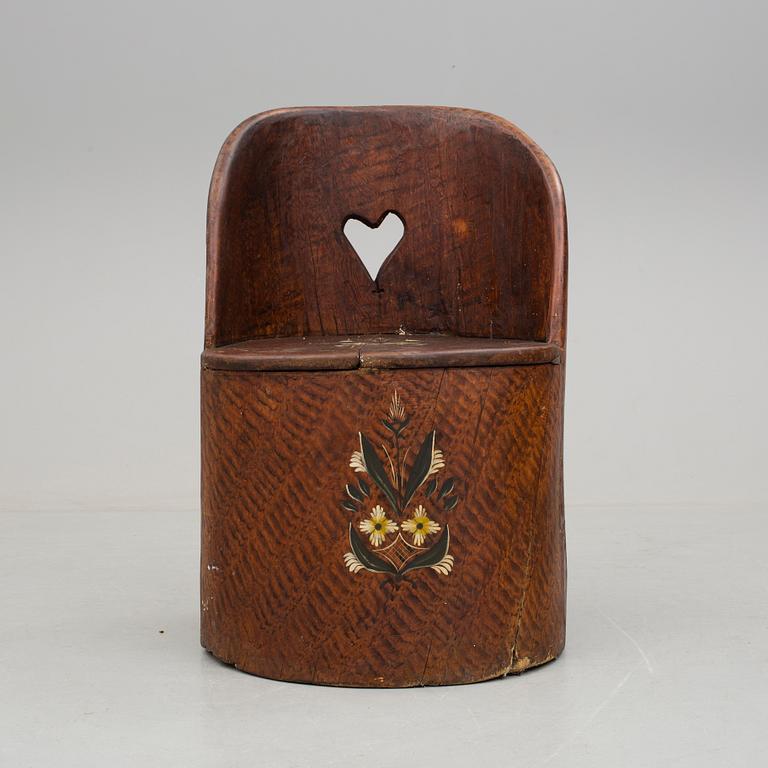 KUBBSTOL, allmoge, Dalarna, omkring sekelskiftet 1900.