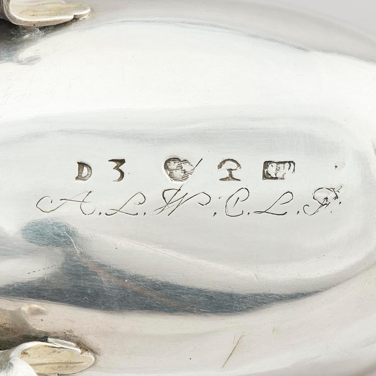 A Swedish early 19th century parcel-gilt cream-jug, mark of Johan Wasserman, Lindesberg, Sweden 1810.