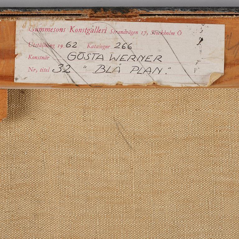 Gösta Werner, "Blå plan".