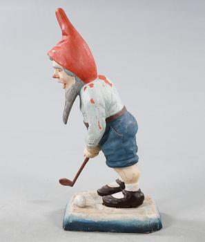 A golf playing elf, second half of the 20th century.