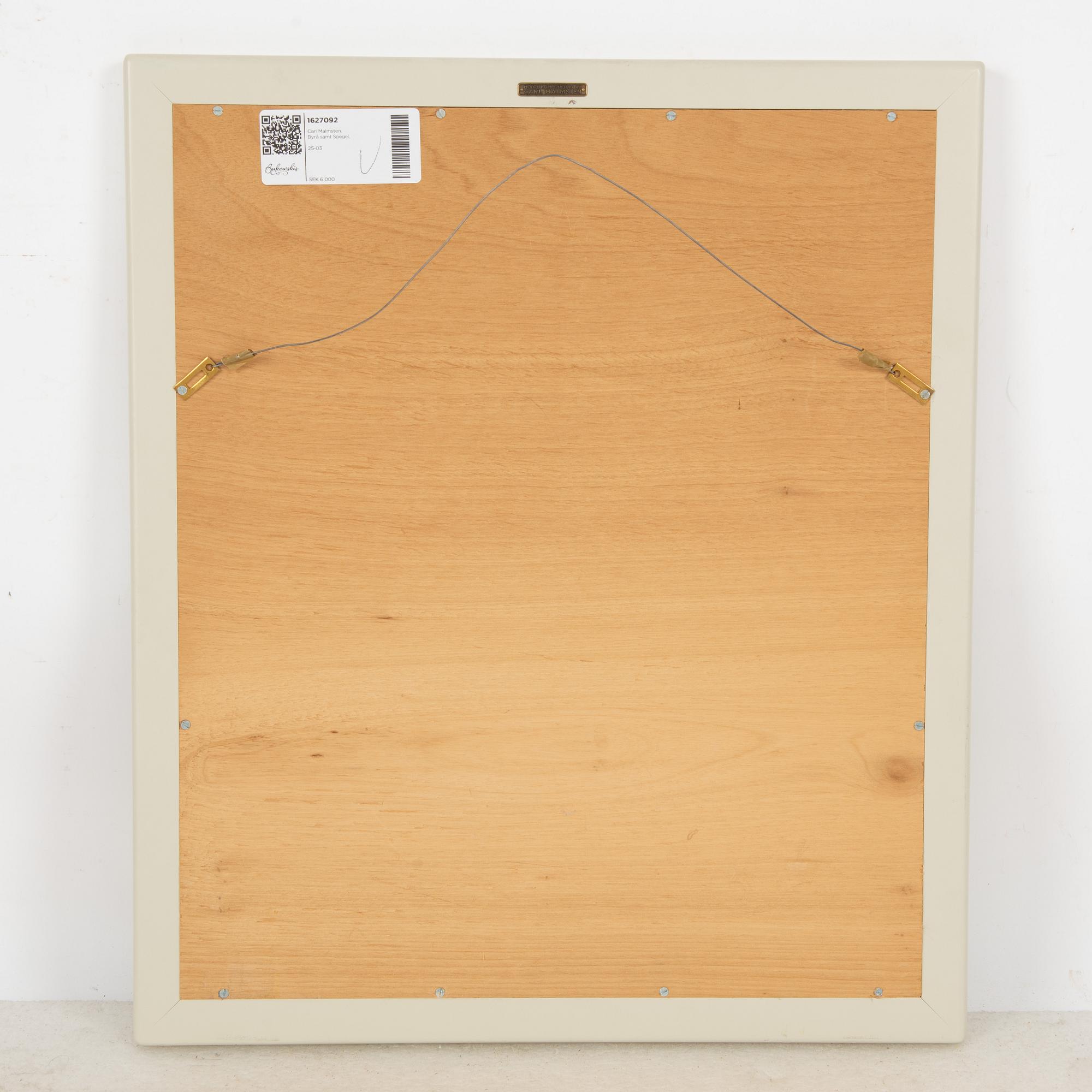 Carl Malmsten, a "Vidar" dresser and a "Vidar" mirror, Sweden, second half of the 20th century.