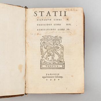 BOK, Statius 1530, with Aldus’ Greek dictionary.