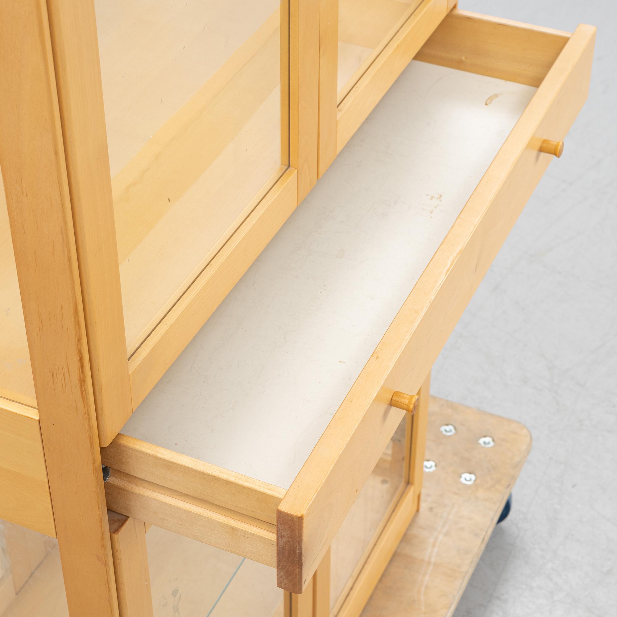 Karin Mobring & Thomas Jelinek, a 'Stockholm' glass and birch cabinet, IKEA, late 20th Century.