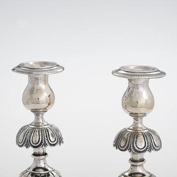 Jan Pogorzelski, ljusstakar, ett par, silver, Warszawa, 1865.