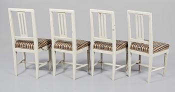 STOLAR, 4 st, gustavianska provinsarbeten, 1800-talets första hälft.