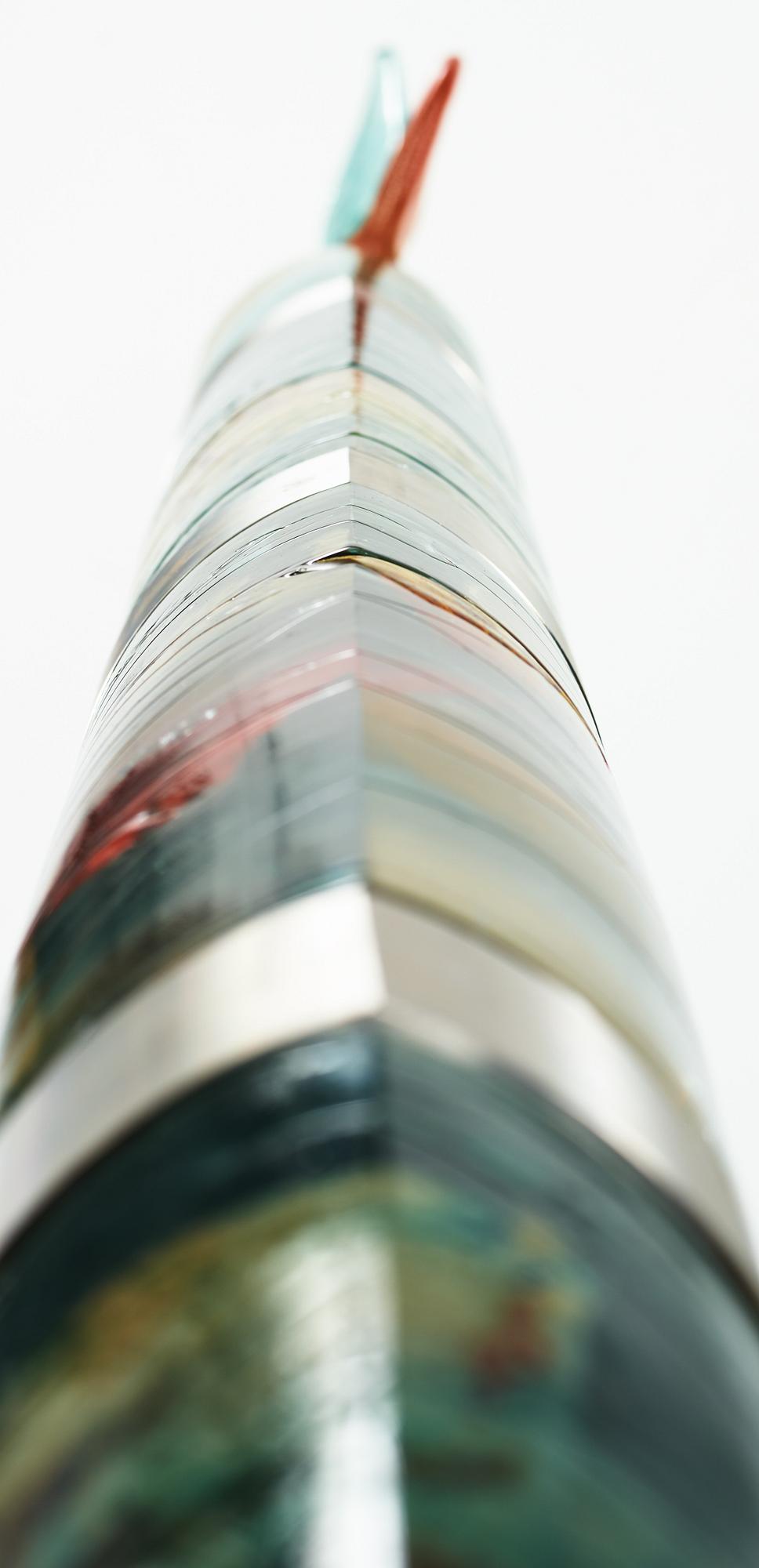 A Kjell Engman glass part sculpture group, Kosta Boda, Sweden 1997.
