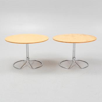 Bruno Mathsson, a pair of coffee tables, Bruno Mathsson International, Värnamo, Sweden.