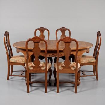 MATSALSGRUPP, 7 delar, rokokostil, 1900-talets första hälft.