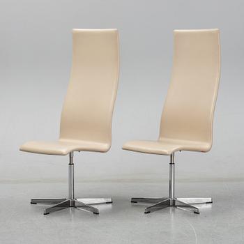 Arne Jacobsen, stolar, 9 st, "Oxford hög" för Fritz Hansen.