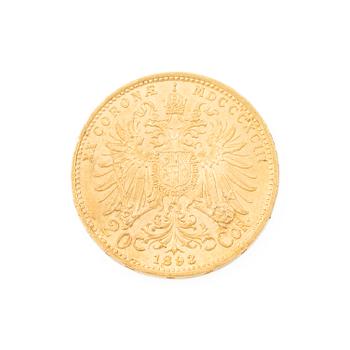 Gold coin, Austria-Hungary, 20 Corona, 1893.