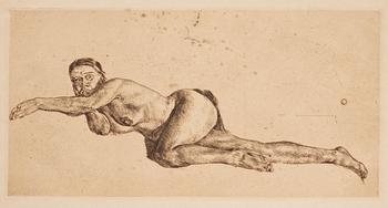 630. Lotte Laserstein, Nude resting.