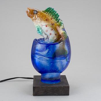 KJELL ENGMAN, skulptur/bordslampa, glas, Kosta Boda, 100 exemplar.