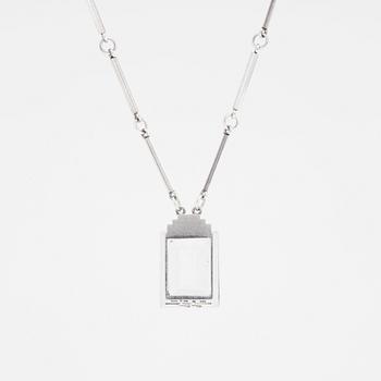 Wiwen Nilsson, hängsmycke, Lund 1943, sterling och bergkristall.