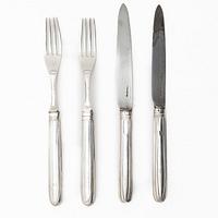 Gustaviansk, Carl Gideon Renander, bestick, 4 st, silver, sengustavianska, Stockholm 1791-1792.