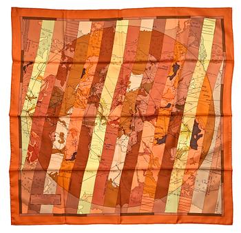 1322. A silk scarf by Hermès, "Le Monde est vaste".