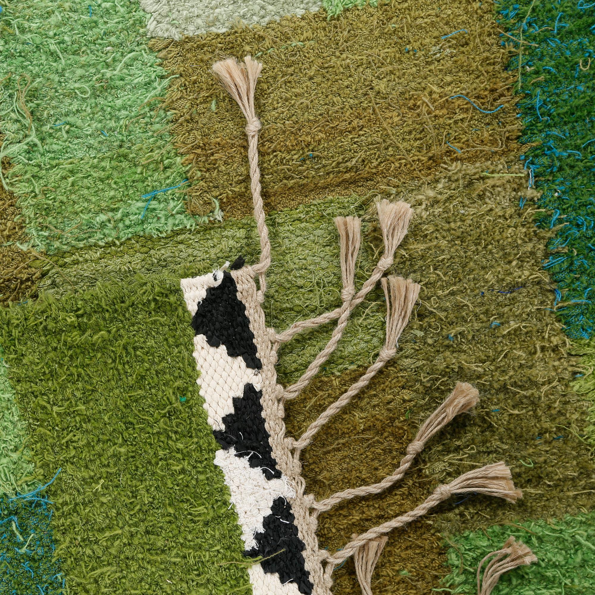 INGRID HELLMAN-KNAFVE , rag rug, signed IHK, 1960/70s.