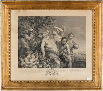 Nicolas De Launay · NICOLAS DE LAUNAY, gravyr efter Rubens, 1700-tal.