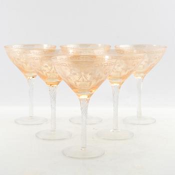 Champagneglas 6 st 1900-talets första hälft.