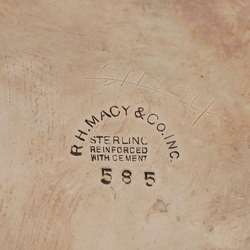 LJUSSTAKAR, 4 st, sterlingsilver, RH Macy & Co, Amerika, 1900-talets första hälft.