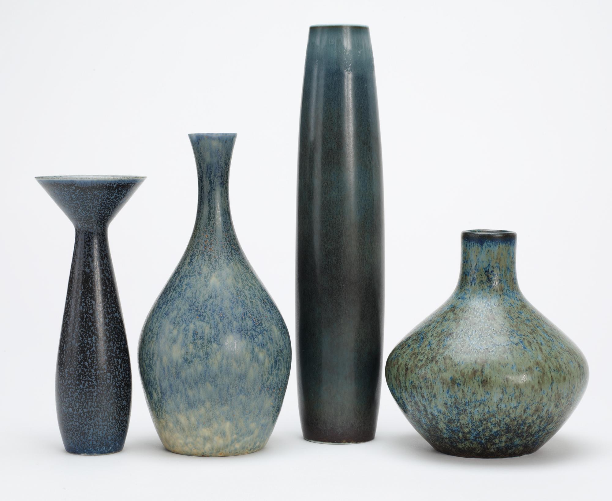 Four Carl-Harry Stålhane stoneware vases, Rörstrand.