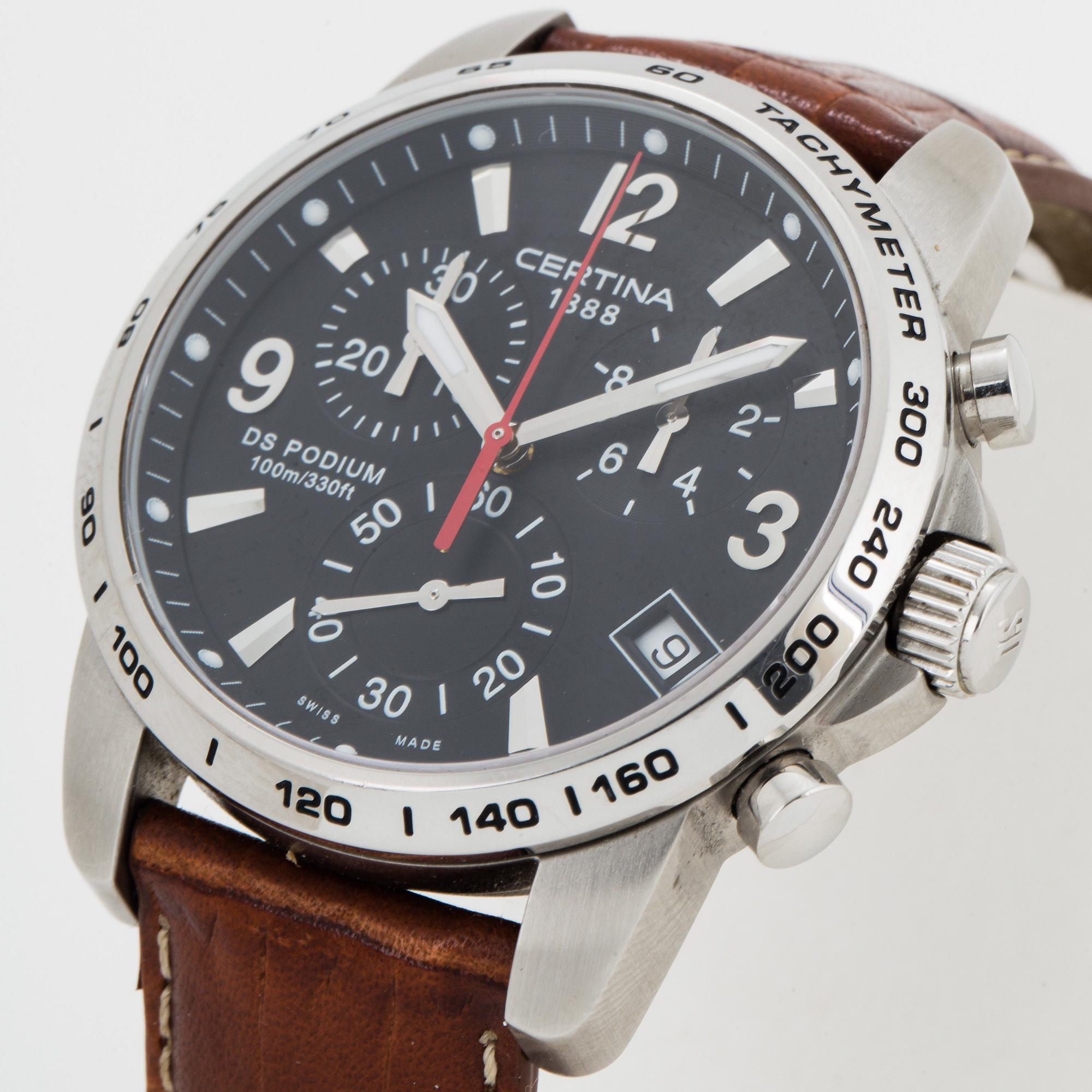 CERTINA, DS Podium, wristwatch, crhonograph, 40 mm.