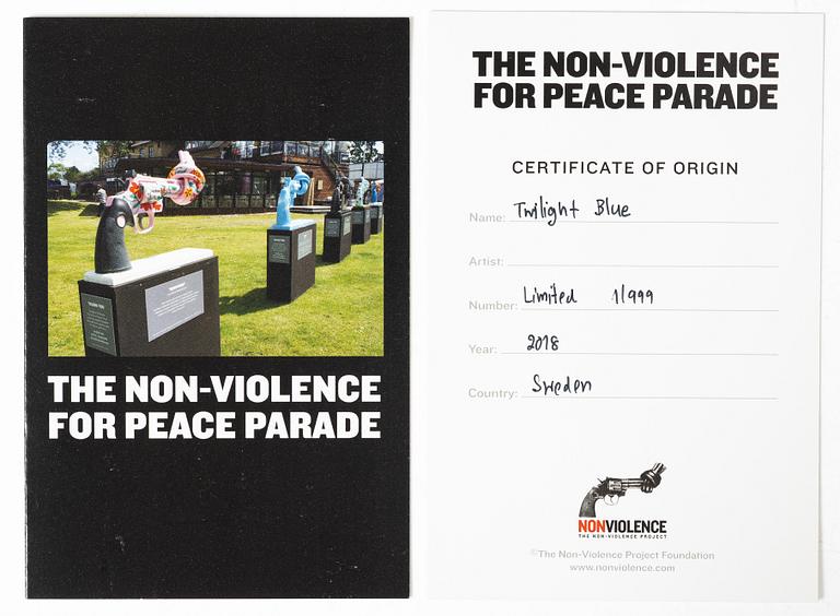 Non-Violence Art Project, 'Non-Violence Twilight Blue'.