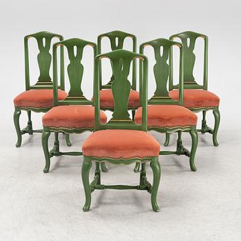 A set of six 'Gamla Sverige' chairs, Åmells möbler, later part of the 20th Century.
