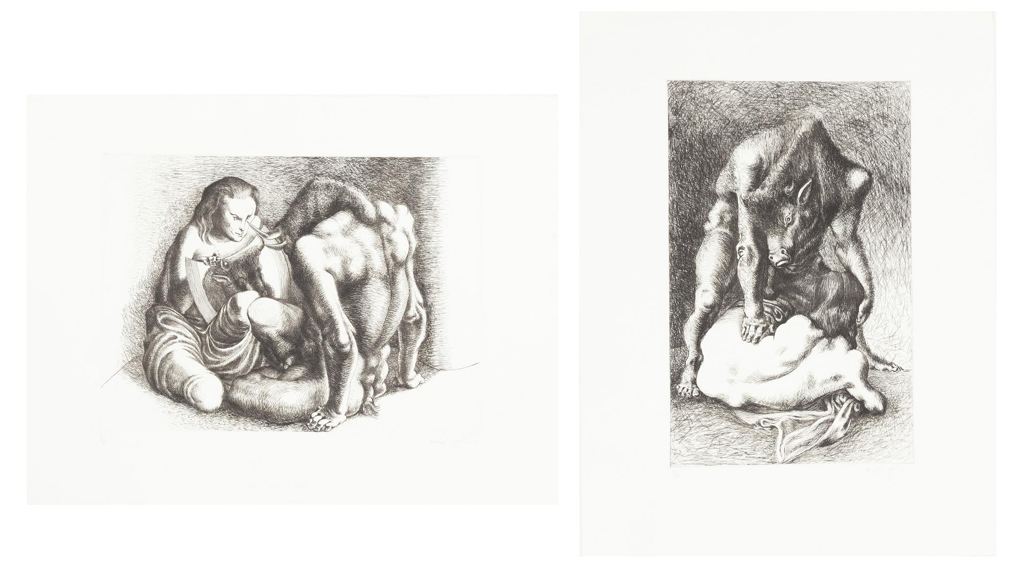 Michael Ayrton, "Minotaur", 2 pcs.