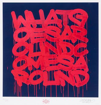 STOHEAD, "What goes around comes around", serigraph, signed and numbered 12/33.