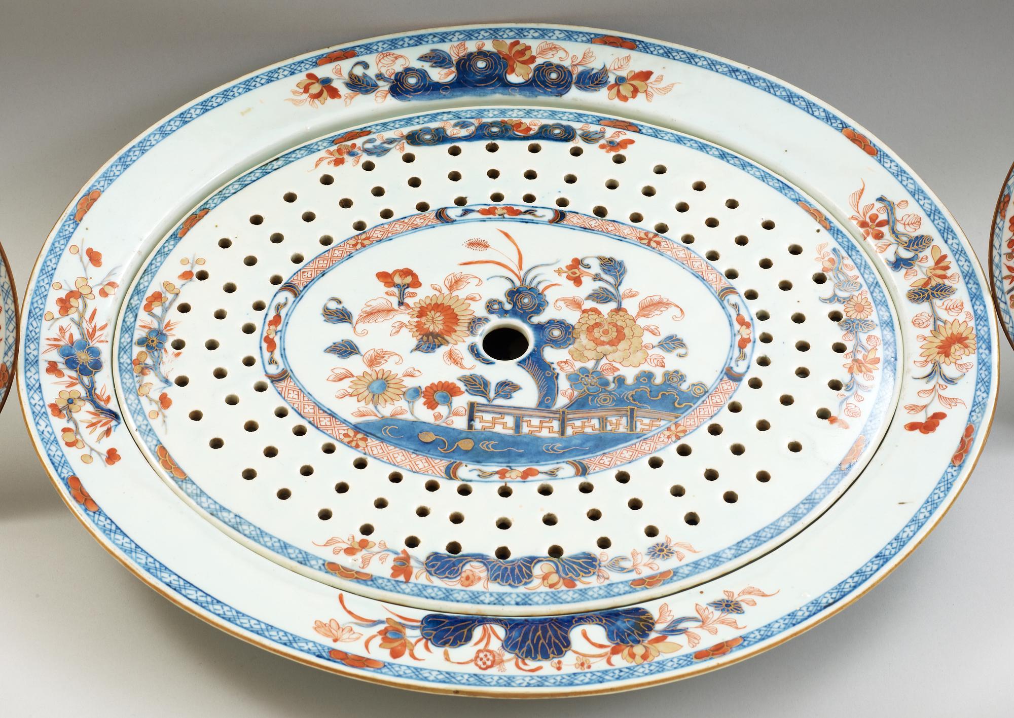 SERVIS, 22 delar, kompaniporslin. Qing dynastin, 1700-tal.