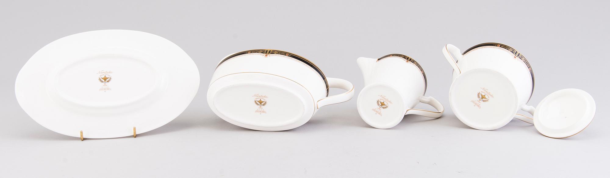 A Japanese 84-pcs Noritake porcelain coffee set and dinnerware from the end of the 20th Century.