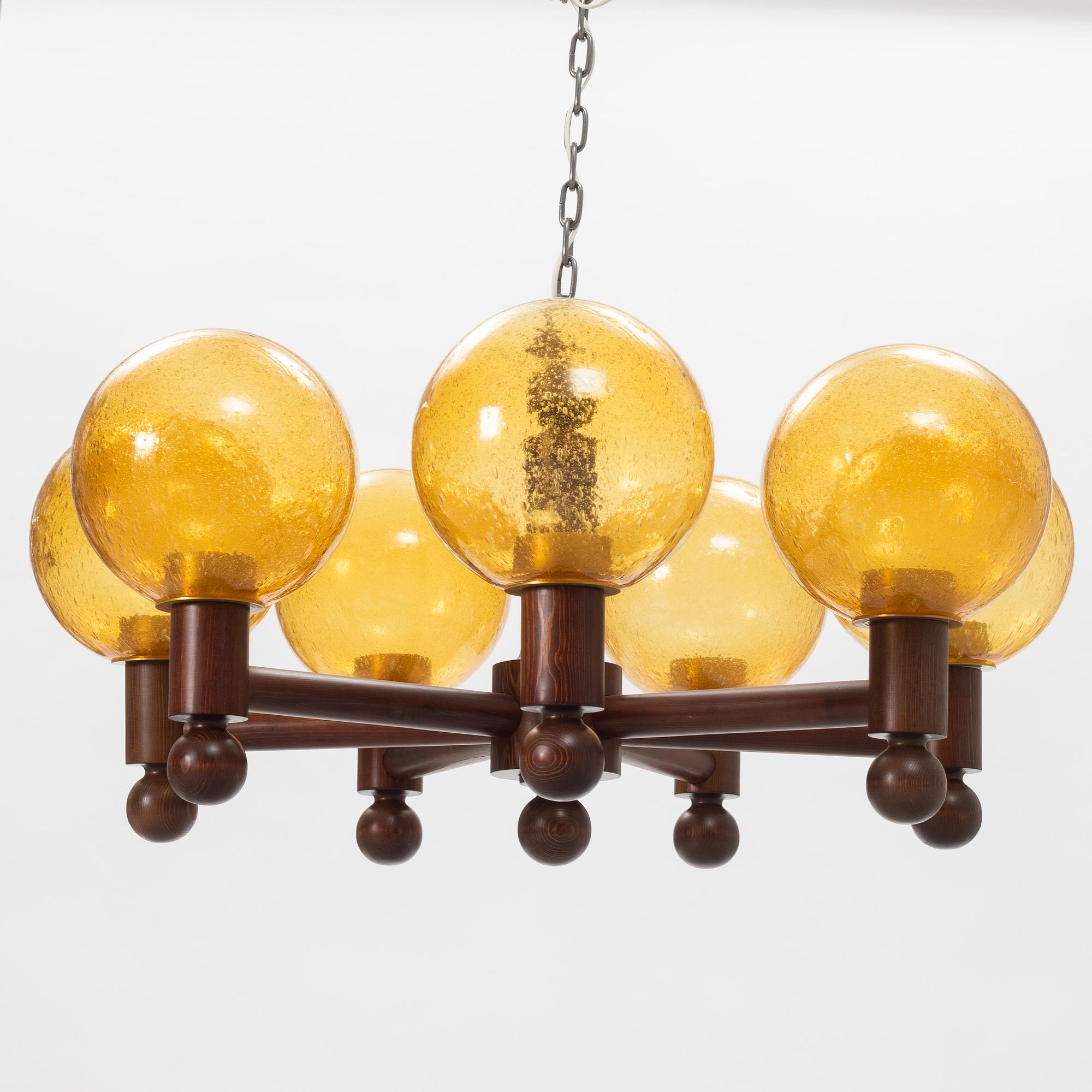 A large ceiling light, Luxus, 1970s.