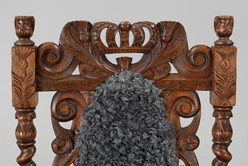 STOLAR, 4 st, barockstil, 1800-tal.