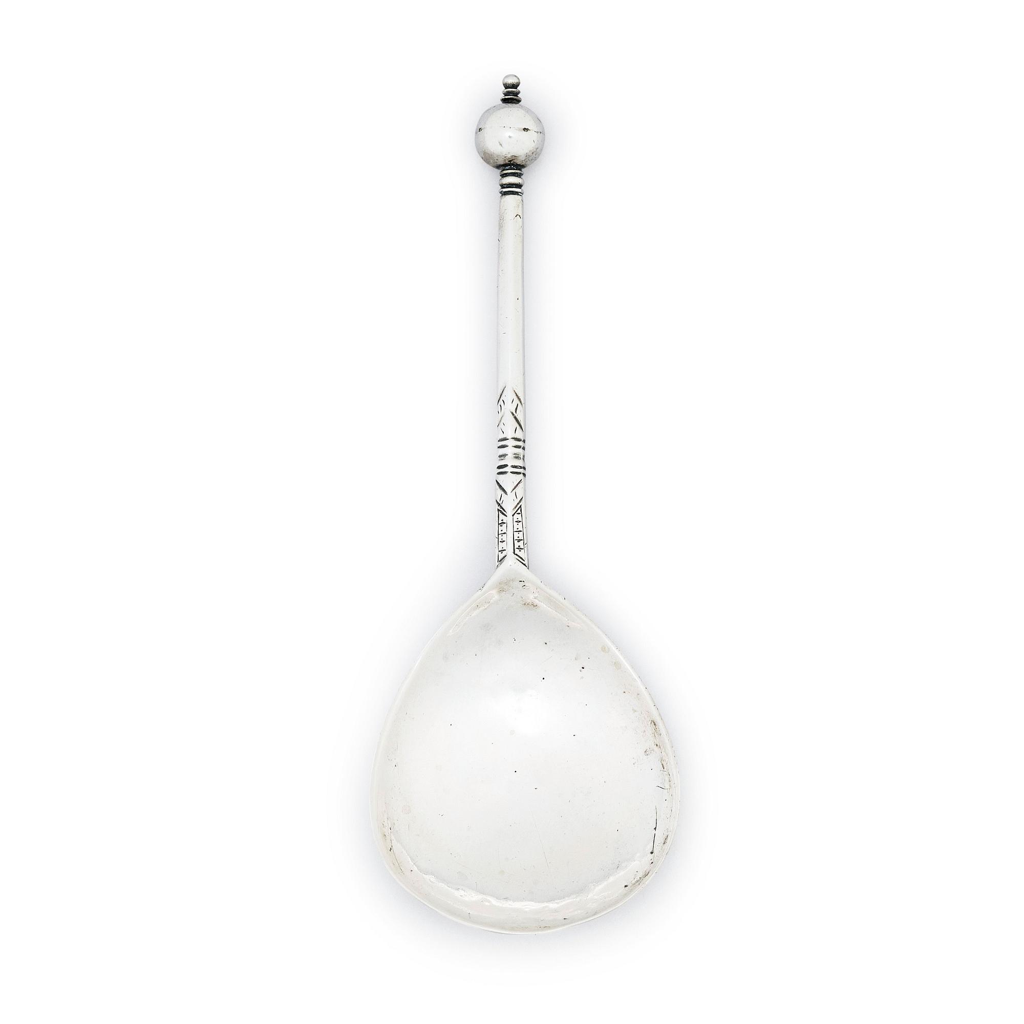 Sked, silver, sannolikt Norge, 1700-tal, otydlig mästarstämpel KH.