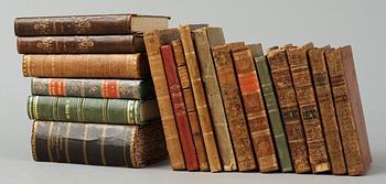 BOKPARTI OM HISTORIA OCH PERSONHISTORIA, 18 vol, bla "Histoire des Revolutions de Sude..." I-II, Paris 1734.