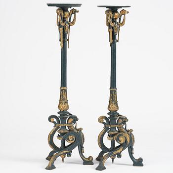 Piedestaler, ett par , 1800-talets slut.