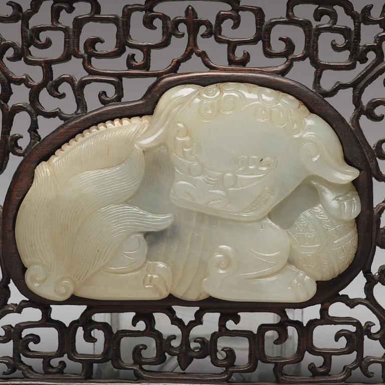 A Chinese nephrite placque, Kina, 1900-tal.