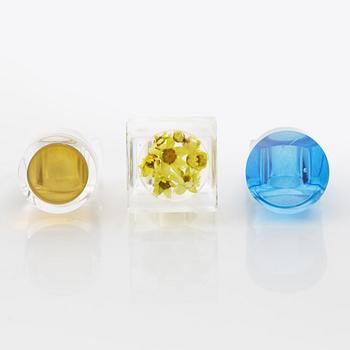 Siv Lagerström, tre ringar akrylplast, 1970-tal.