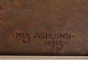 NILS ASPLUND, öljy kankaalle, sign. ja päiv. 1915.
