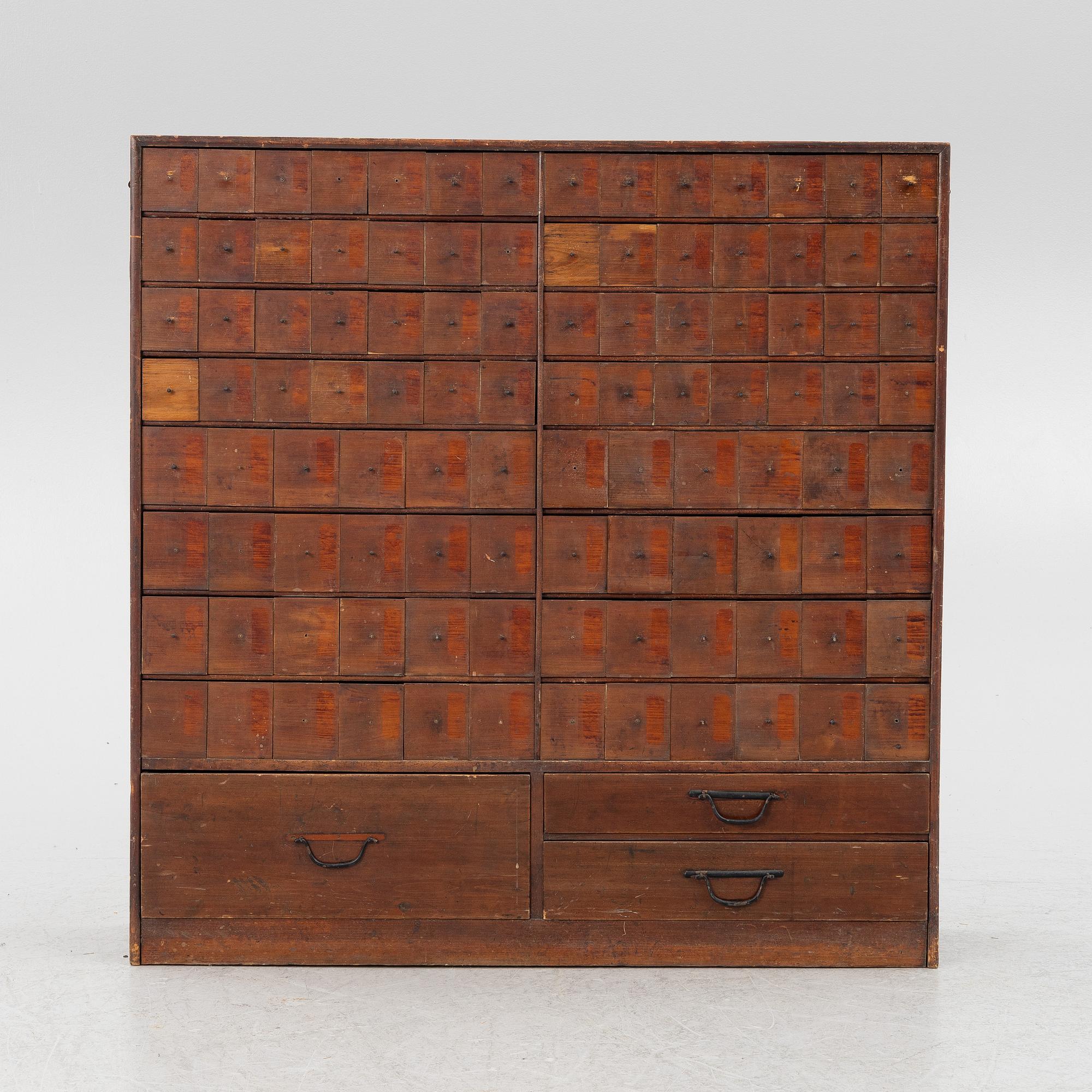 A pharmacy cabinet, Kyoto, Japan, first part of the 20th century.