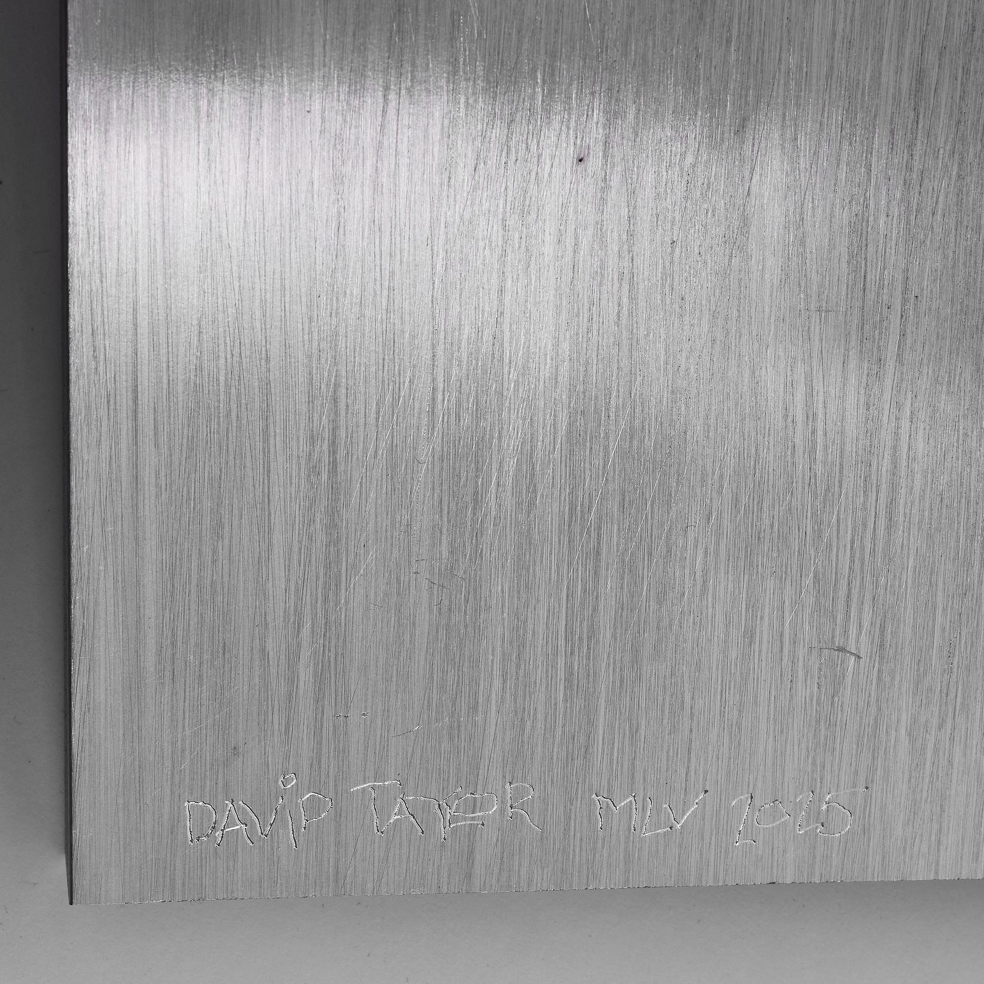David Taylor, a unique stool, "Aluminium Stool (Mandolin)", Studio Mellösaverken, Sweden, 2025.